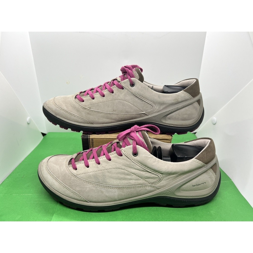Ecco Biom Yak Natural Motion Mens Shoe Size 10 Khaki Purple Lace Up Sneaker